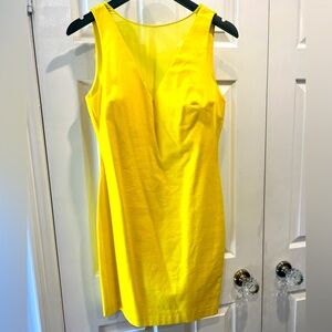 TRAFALUC ZARA Bright Yellow Sleeveless Mini Dress